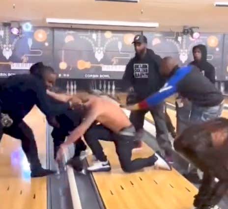 WATCH: DaBaby And His Crew Get Into A WILD Seven-Person Brawl In A Bowling Ally