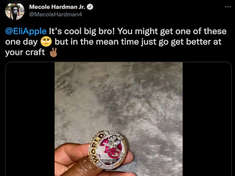 Mecole Hardman Kicked Off The Eli Apple Twitter Revenge Tour And Now The Rest Of The NFL Is Joining In