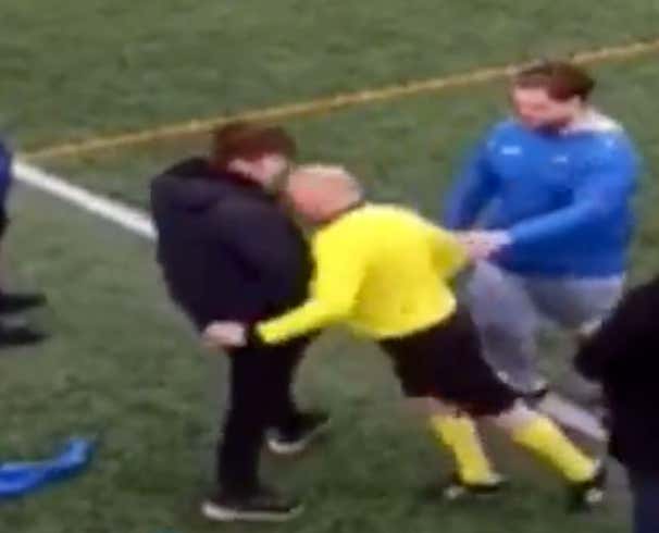 Just Your Normal Scottish Amateur Soccer Match: Ref Runs Off The Field And Delivers A Hellacious Headbutt To A Fan