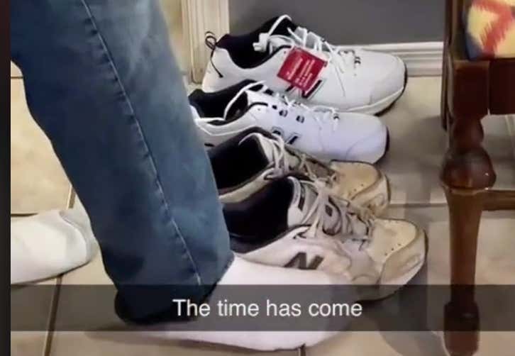 I Sympathize With This Grandpa Being Forced To Put On A New Clean Pair Of His Favorite Dirty Dad Shoes