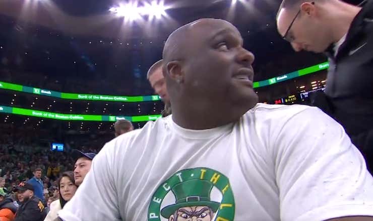 Big Baby Davis Just Got Caught On Live Television Trying To Sneak Into Better Seats