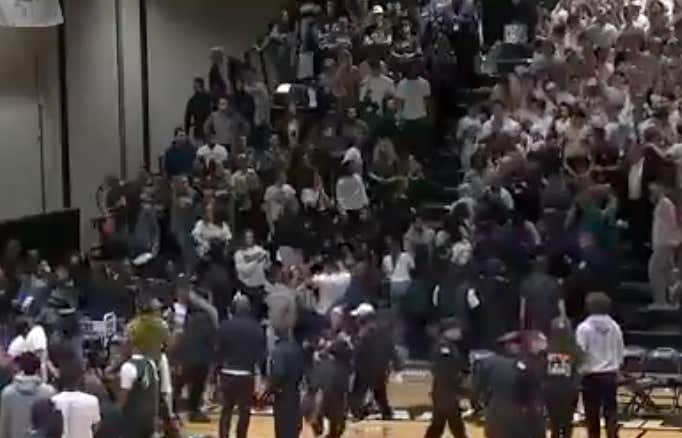 WILD Scenes: NEC Title Game Had A Long Ass Delay After A Brawl Between Fans Broke Out And Wagner Players Started Rushing Into The Stands