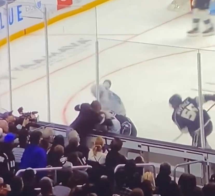 The Most Vicious Elbow In The NHL This Year Came From a Lunatic Fan In LA