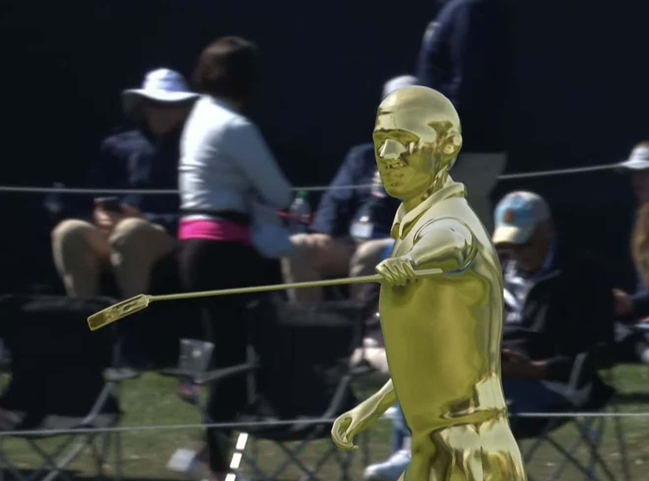 Gold Man Is Stealing The Show At THE PLAYERS Championship Barstool Sports