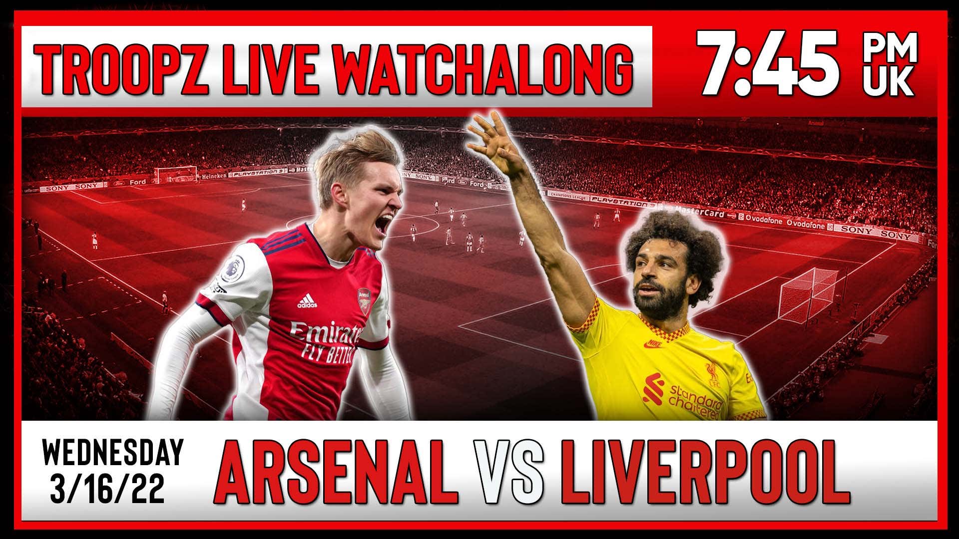 ARSENAL VS LIVERPOOL LIVE WATCHALONG W/ TROOPZ AND ZAH Barstool Sports