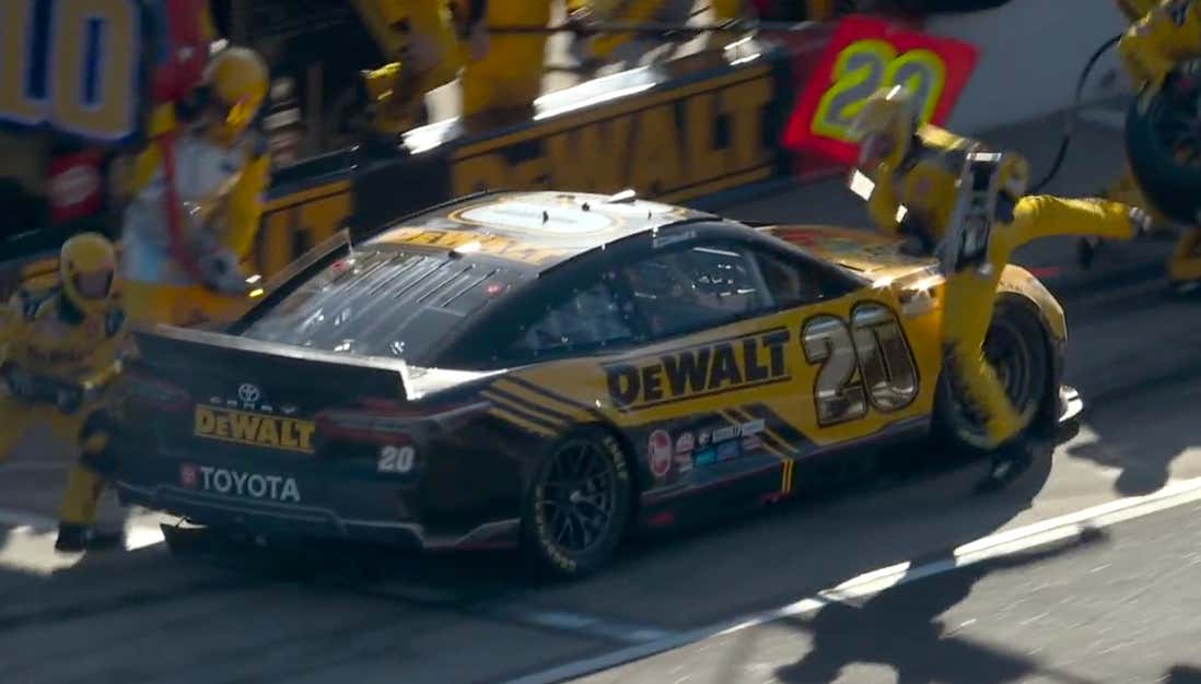 Hockey Tough: NASCAR Pit Crew Member Gets Hit By Car, Still Completes The Tire Change Like A Legend