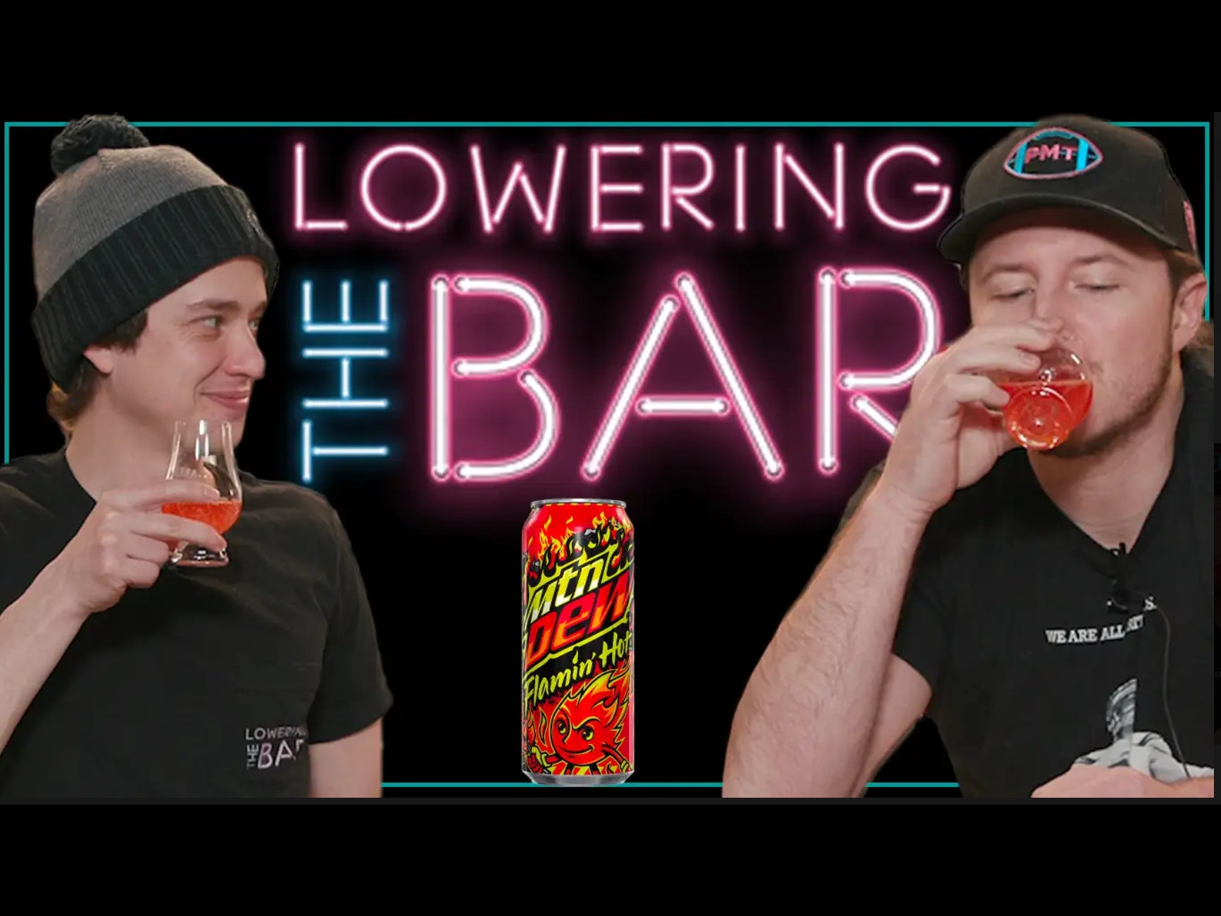 Barstool Drinks Down Flamin' Hot Soda
