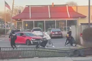 Insane Video Of An All Out Brawl At The McDonalds In Dorchester