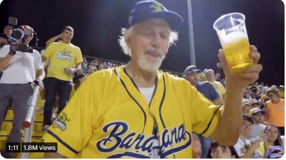 Video: A  75 Year Old Bill Lee Comes Out of the Stands Mid-Beer to Strike Out a Guy Less Than 1/3 His Age