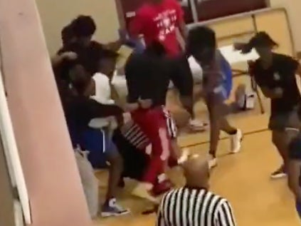 WILD Video of an All-Out Attack on a Ref During a Church League Basketball Game