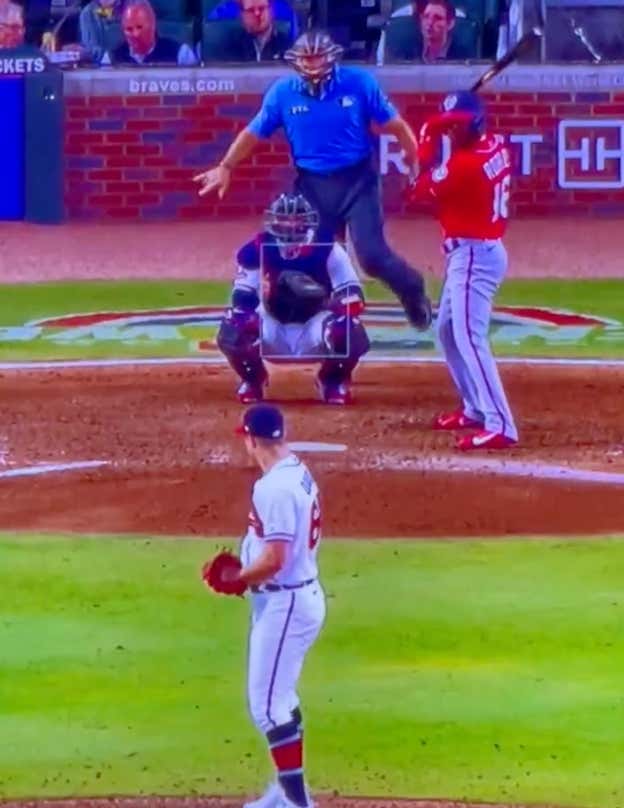 Angel Hernandez Was VIBIN' Behind Home Plate Tonight