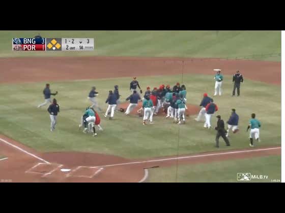 Ohhhhh Baby We Had Ourselves A Benches Clearing Brawl In Portland Sea Dogs Game With Punches Being Thrown