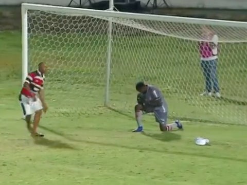 Brazilian Soccer Fan Storms The Field After Match Ends, Attempts To Teach His Team's Goalie How To Defend After Giving Up 2 Goals