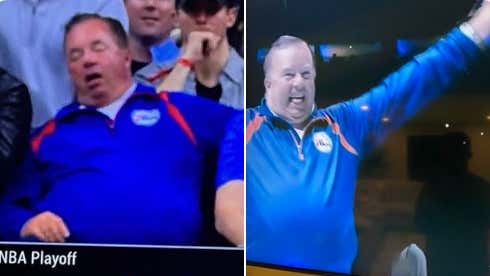 Sixers Fans Are Passing Out Court-Side But It Doesn't Matter We've Got A Series!