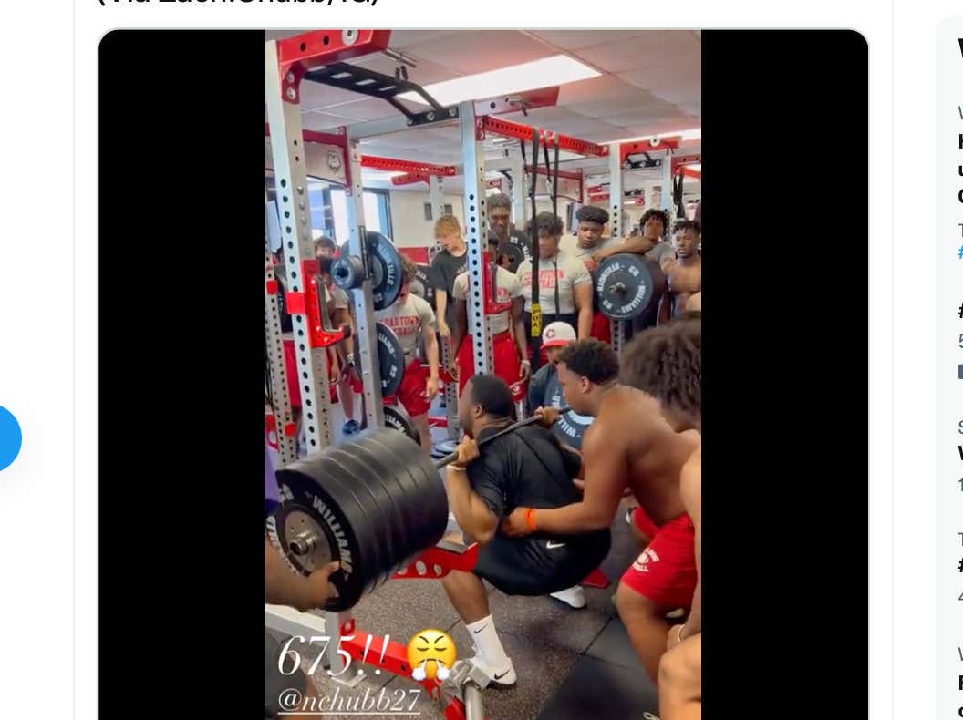 Someone Tell Nick Chubb To Chill On The 675 Pound Squats, He Doesn't Need To Carry The Team Anymore