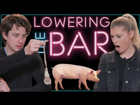 Lowering The Bar: Chomping Down On Pig Penis