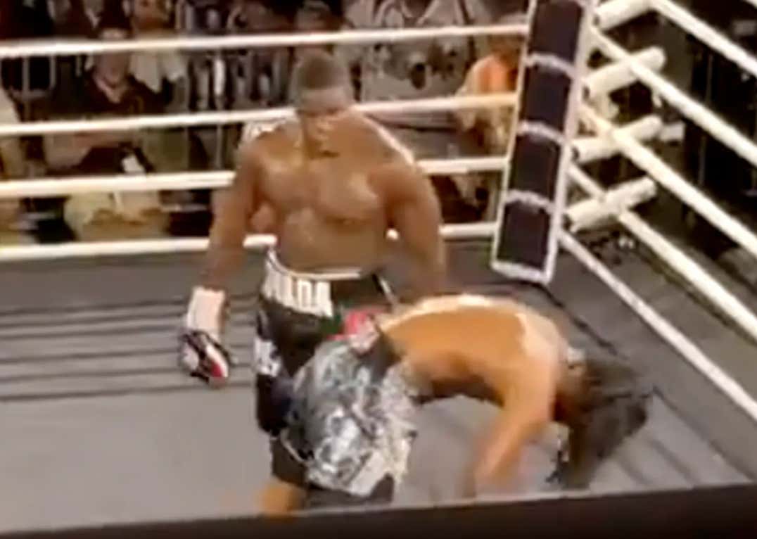 Frank Gore Just FACEPLANTED His Opponent With A KO On HIs 39th Birthday