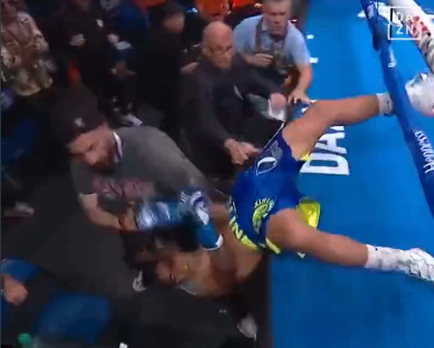 "Scrappy" Ramirez Blasts His Opponent Out Of The Ring And Into A New Zip Code With A Massive KO