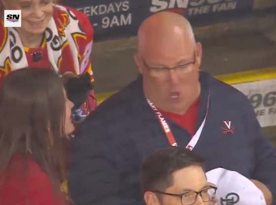 Big Walt Ain't Throwing His Favorite Hat For No Stinkin' Hat Trick. Even If It Was His Son Matthew's First Career Playoff Hatty