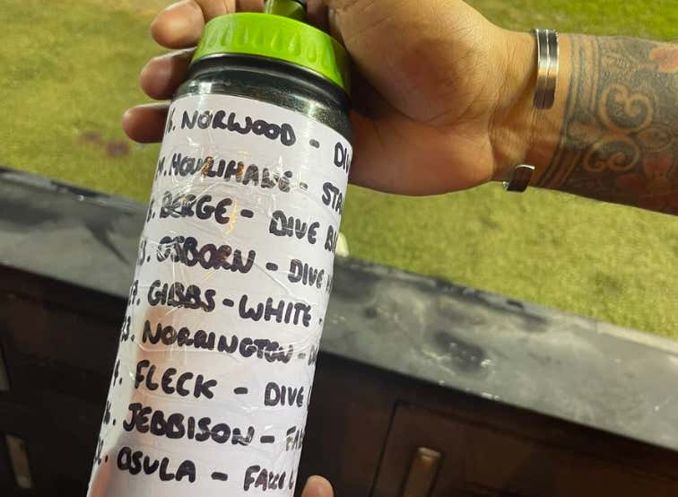 Nothing Like A Little Penalty Cheat Sheet On The Water Bottle To Send The Boys To The Playoff Final