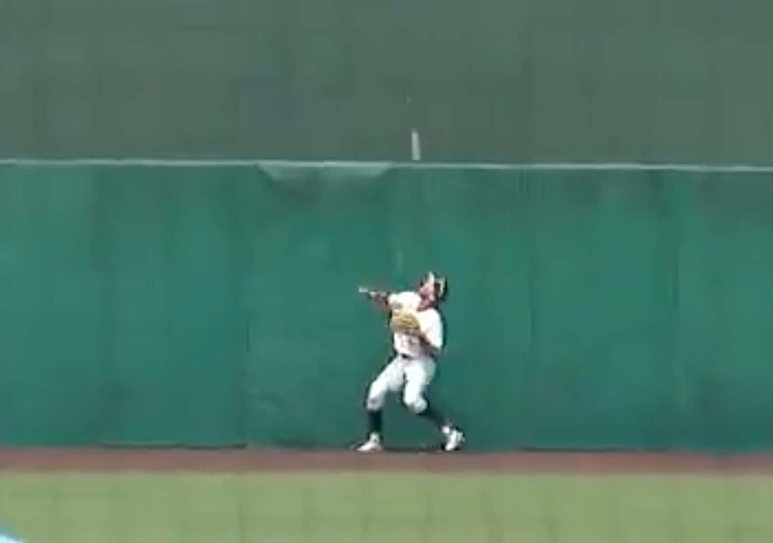 WATCH: Wake Forest Outfielder Gets Absolutely DOMED by a Fly Ball