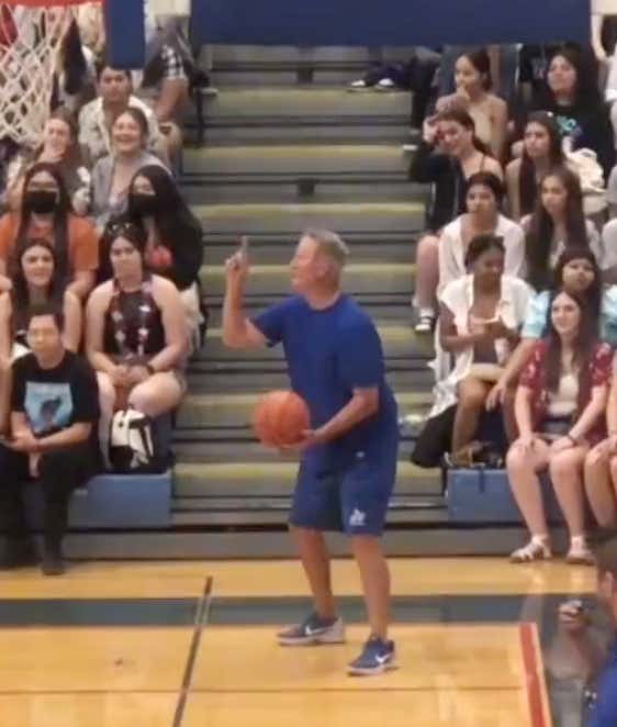 Love This Guy Who Lived Out A Teacher's Dream And Turned Into Larry Bird During A Student-Teacher Game