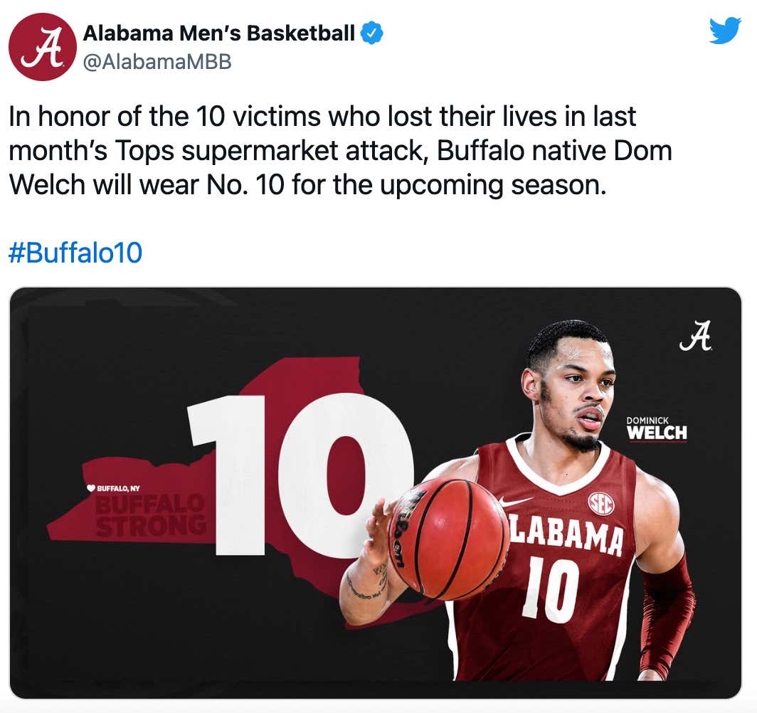 Some Things Are Bigger Than Sports: Dom Welch To Honor Buffalo Shooting Victims