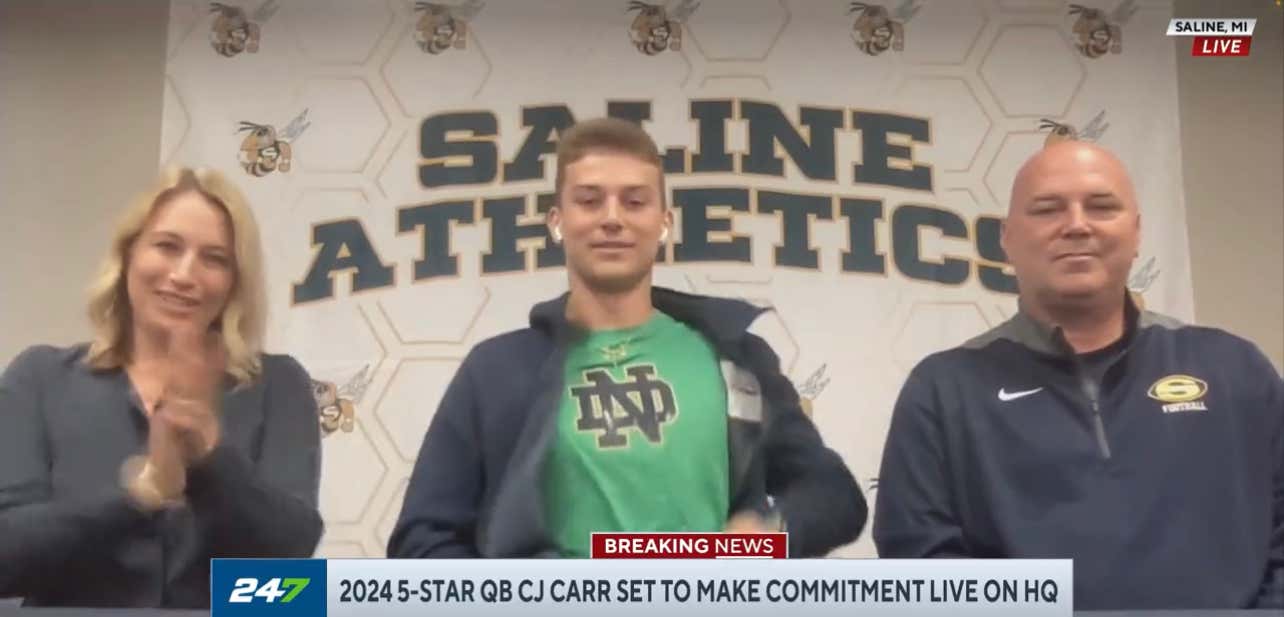 Lloyd Carr’s 5-Star QB Grandson Spurns Michigan to Commit to Notre Dame