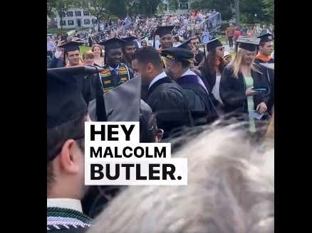 There Was Zero Chance Russell Wilson Could Give the Commencement at a NE School and Not Hear About Super Bowl XLIX