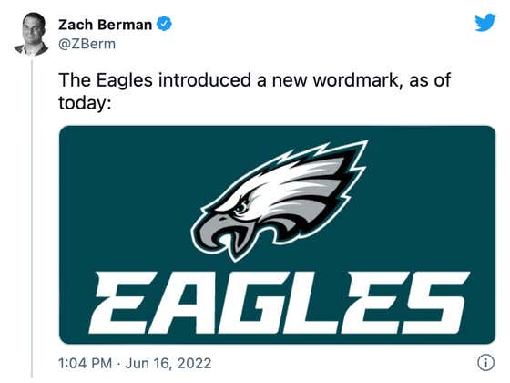 The Eagles Have Changed Their Team Font To A Boring Robot Font And Everyone Is Being Very Chill About It