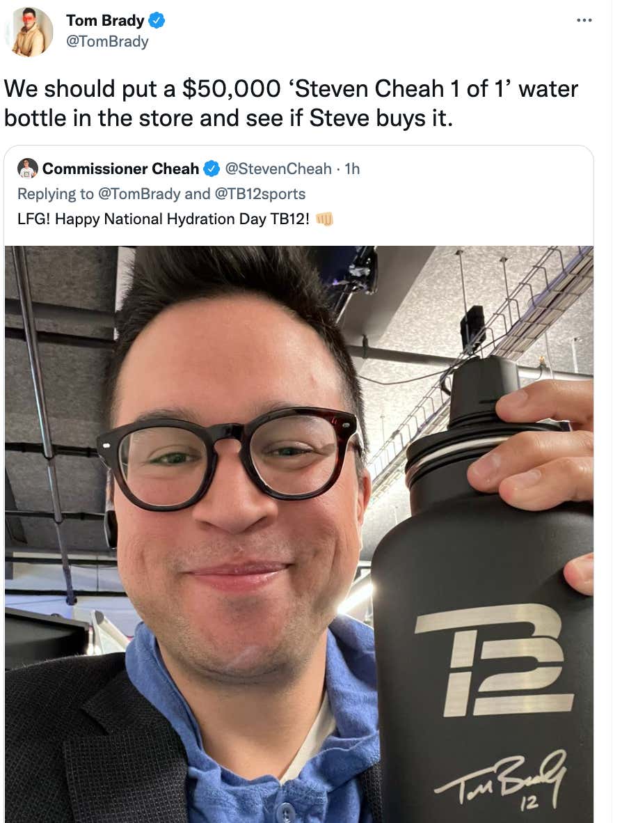 Happy National Hydration Day From Me And My Friend Tom Brady