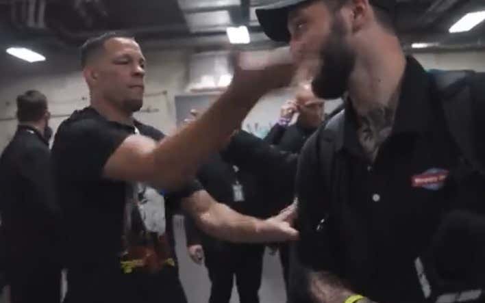 Nate Diaz Smacked A Nelk Boy Mid-Interview Last Night (Plus Dustin Poirier/Michael Chandler Confrontation Footage)
