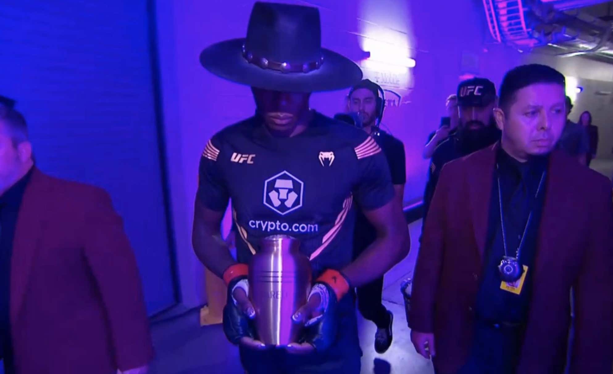 ISRAEL ADESANYA WALKS OUT LIKE THE UNDERTAKER AT UFC 276
