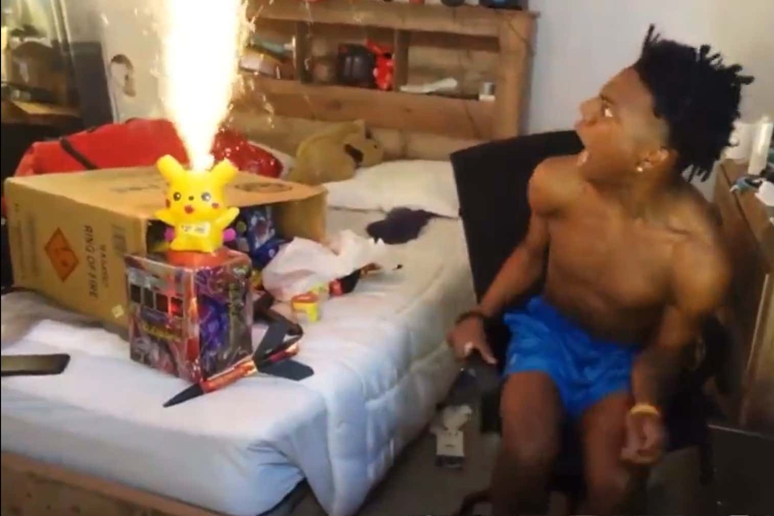 Absolute Genius Streamer Set Off A Pikachu Firework That Almost Set His Entire House On Fire