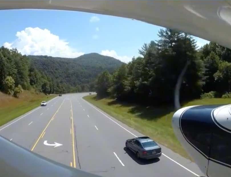WATCH: Pilot Has to Make an Emergency Landing ON THE HIGHWAY