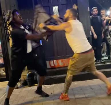 WILD Video Of A Fight Breaking Out Directly On Top Some Kid's Birthday Dinner In New York City