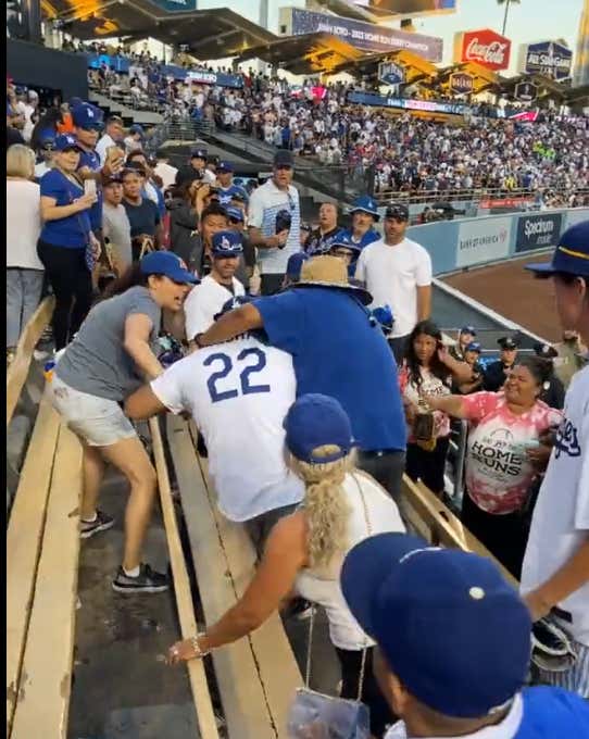 Even The Home Run Derby Couldn't Stop Dodgers Fans From Beating The Crap Out Of Each Other In The Stands