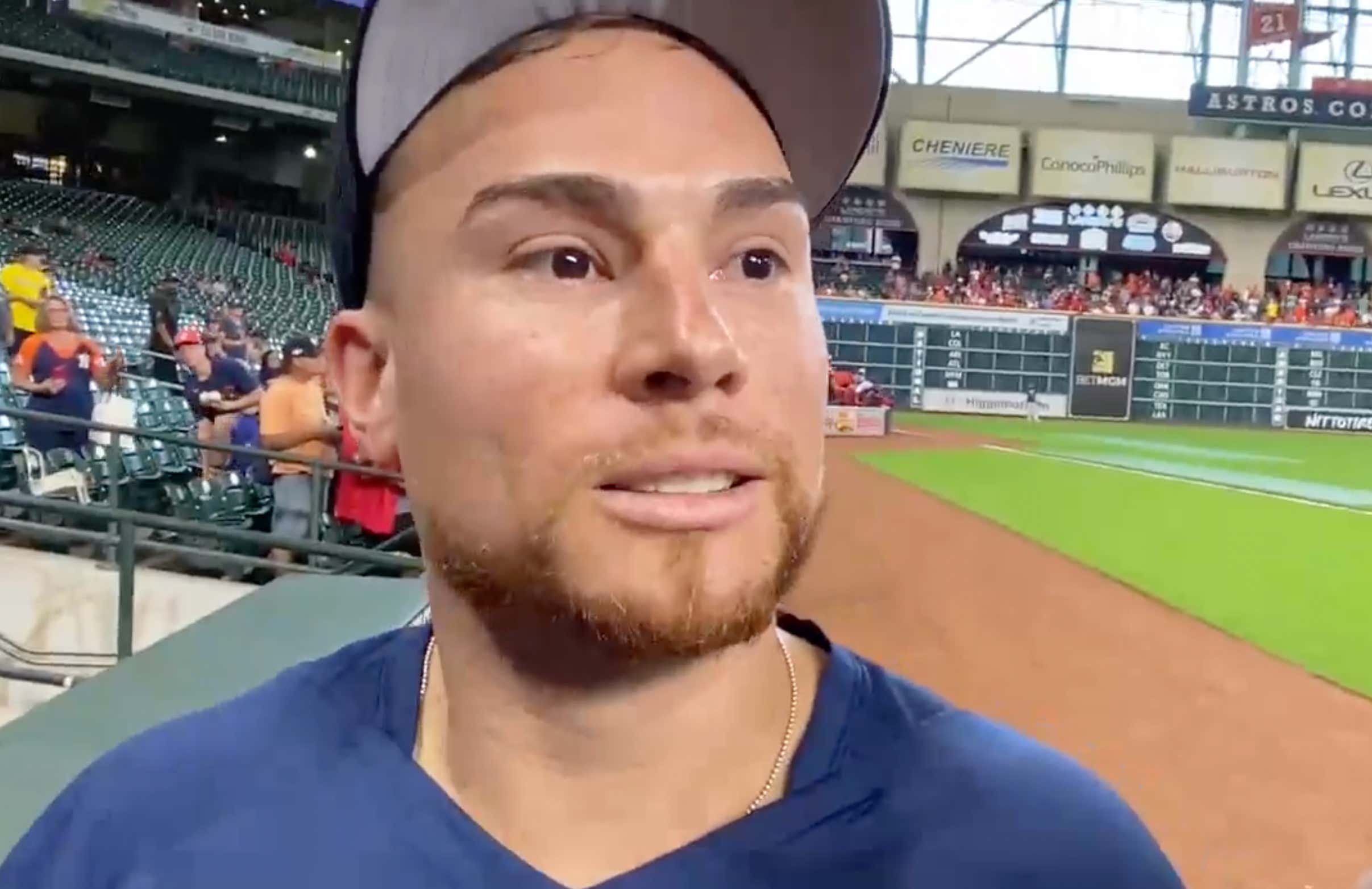 Watch Christian Vazquez Find Out He Was Traded To The Astros From a Bunch of Reporters Right Before Tonight's Game Against Houston