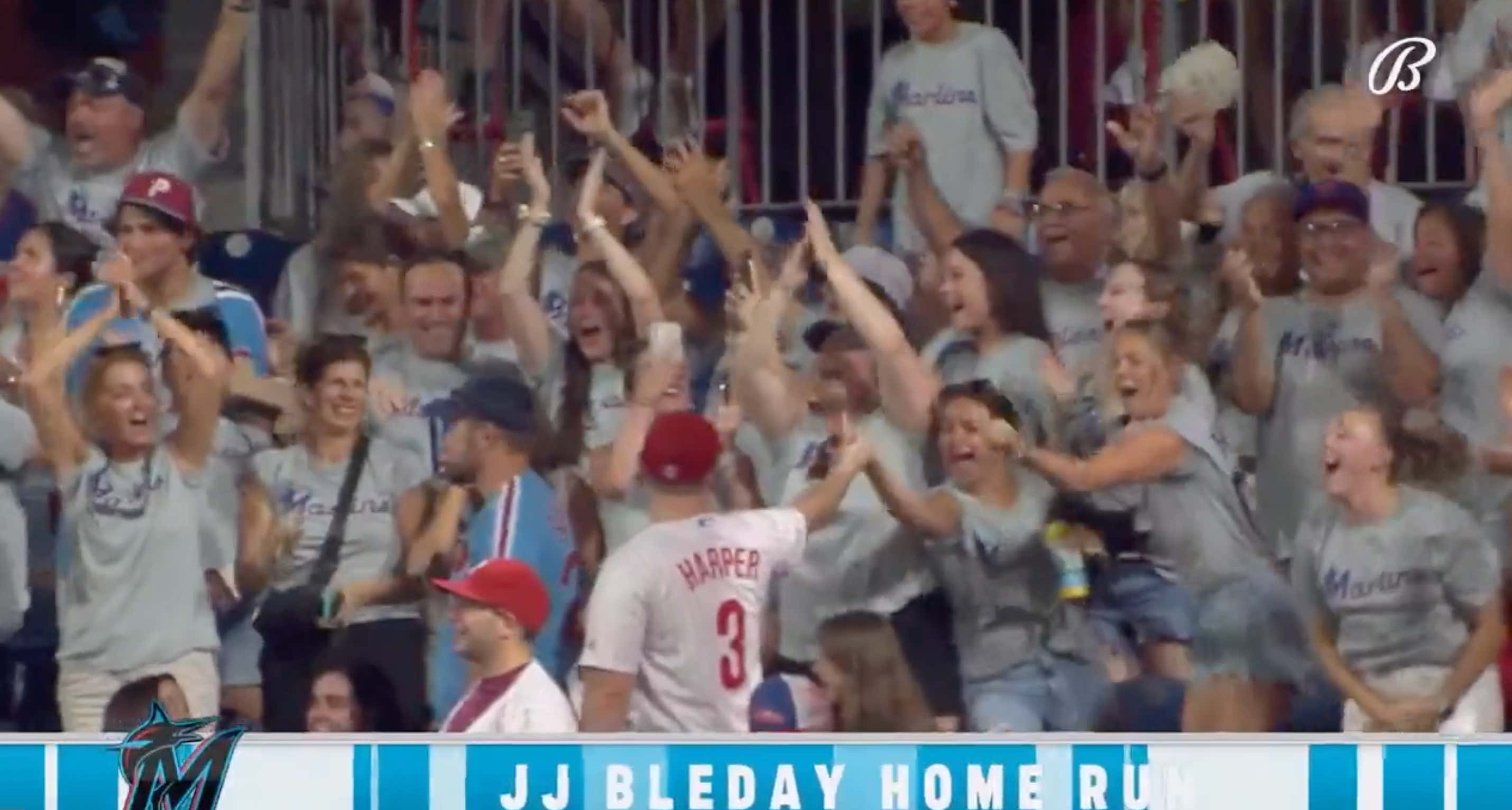 WATCH: JJ Bleday's Family Gives the Bird to Philly Scumbags After He Goes Deep at Citizens Bank Park