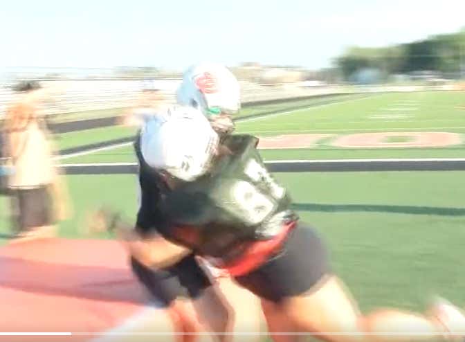 A Group Of Football Moms Strapped On Some Pads And JACKED UP THEIR SONS
