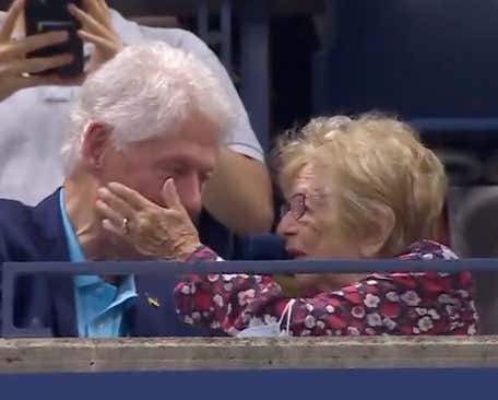 94-Year-Old Sex Therapist Dr. Ruth Was Seen Putting The Moves On Bill Clinton At The U.S. Open