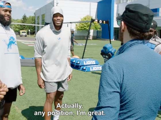 Secret Weapon: Eminem Makes His Case To Play For The Lions By Showing Up To Their Practice And Claiming He's Great At Every Position