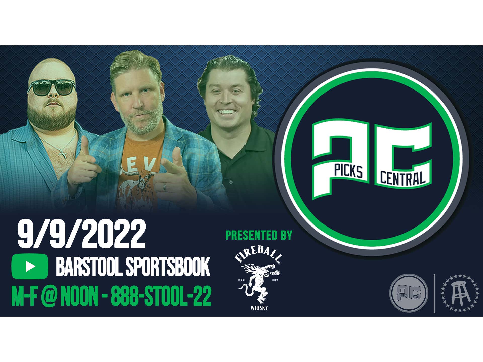 Barstool Sports Picks Central Friday, September 9, 2022 Barstool Bets
