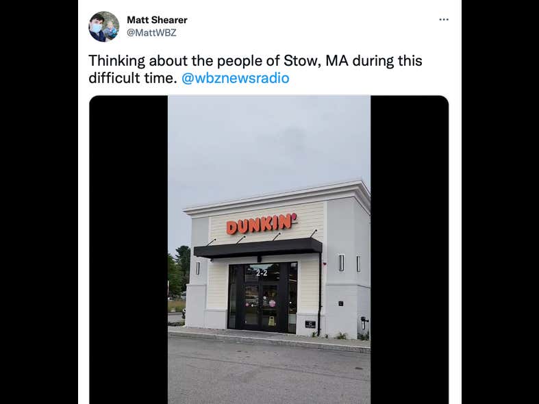 Pray For The People Of Stow, Massachusetts As They Waste Away In A Dunkin Desert