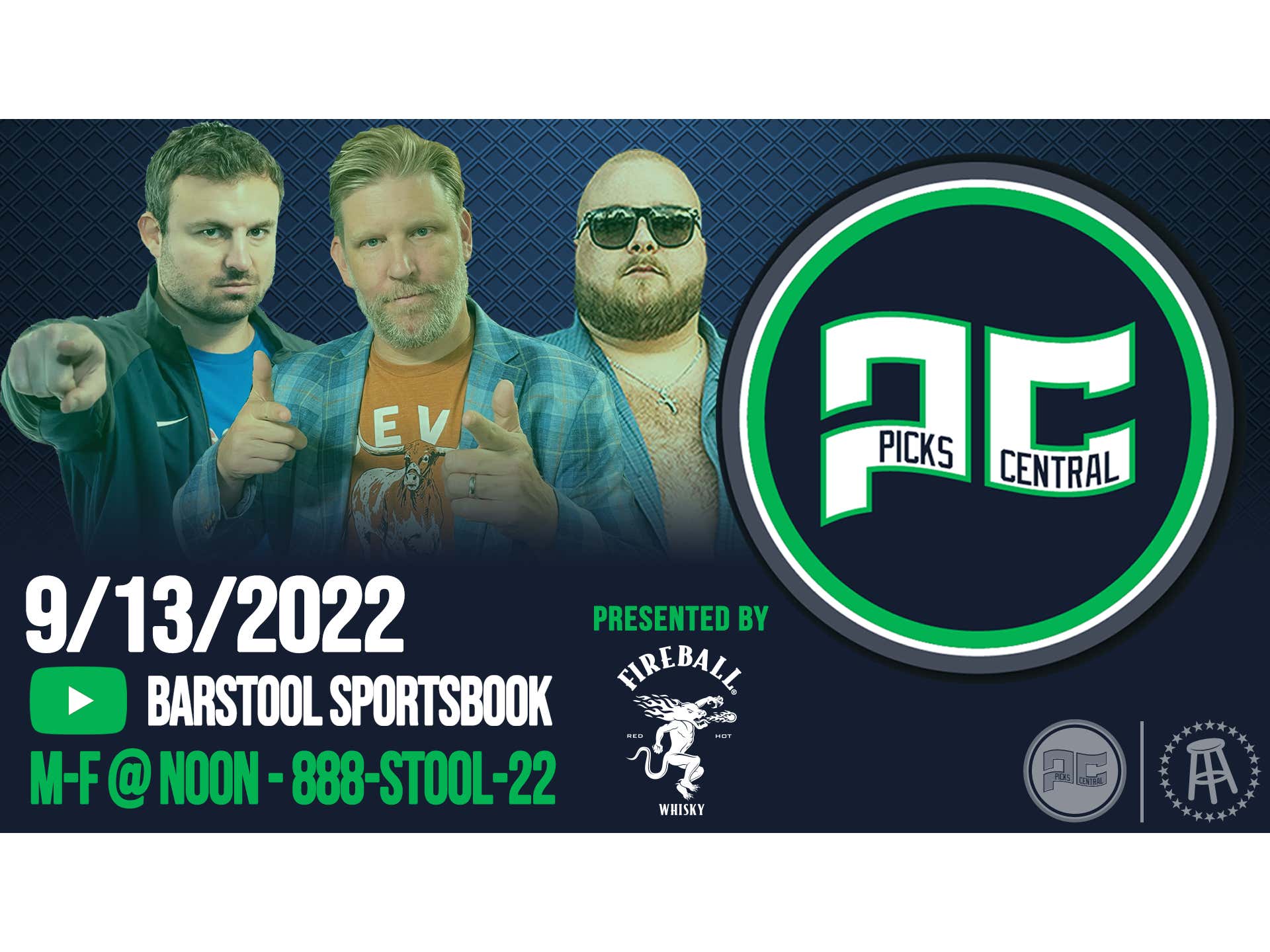 Barstool Picks Central Tuesday, September 13th, 2022 Barstool Bets
