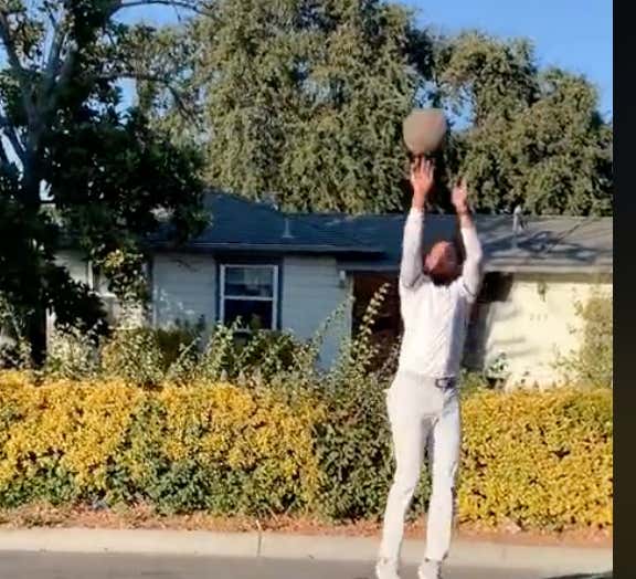 Steph Curry Pulled Up To A Random Kid's Driveway And Started Draining Shots