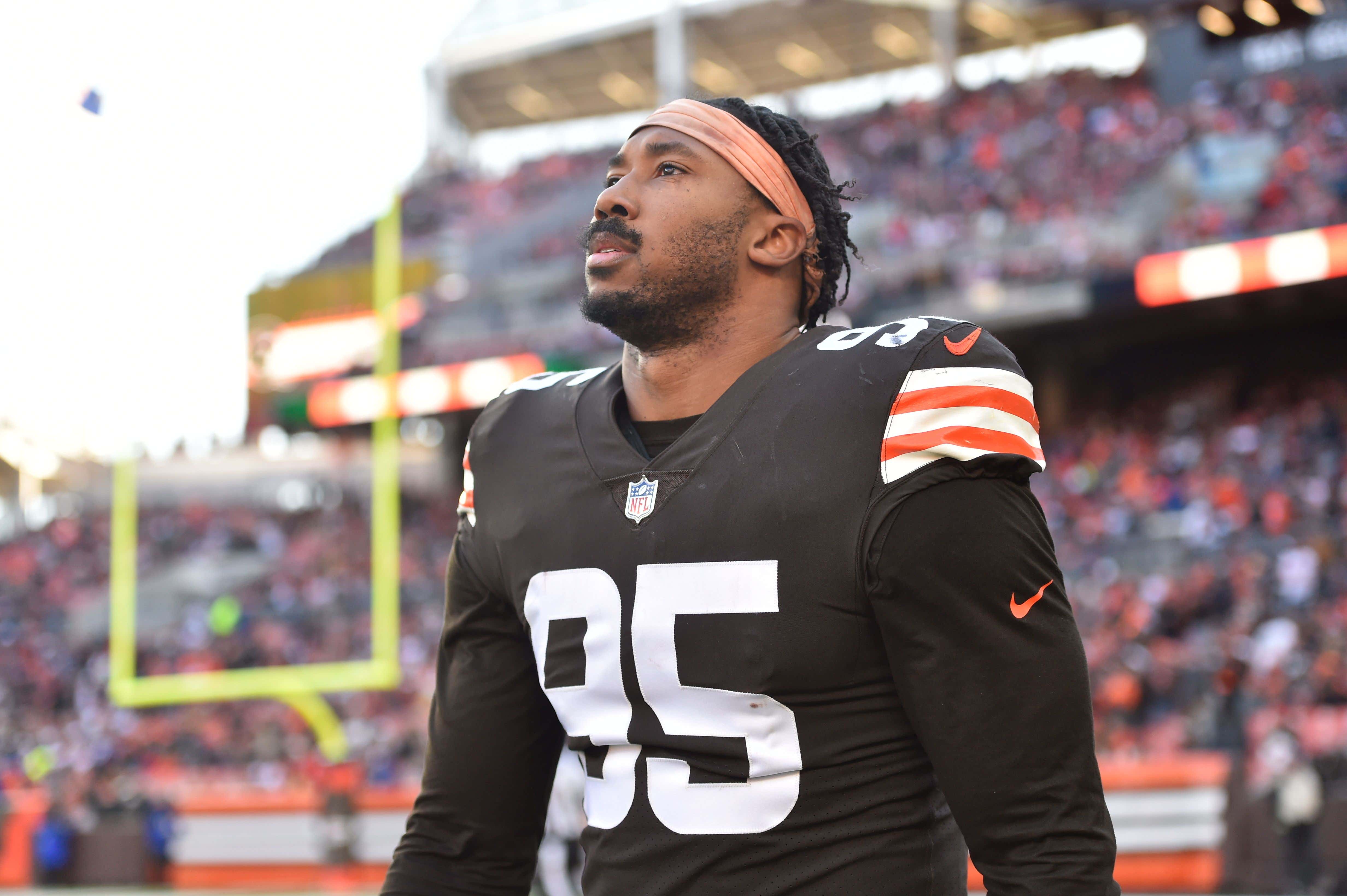 Myles Garrett Has Been Transported To A Hospital After His Car Went Off The Side Of The Road And Flipped Several Times