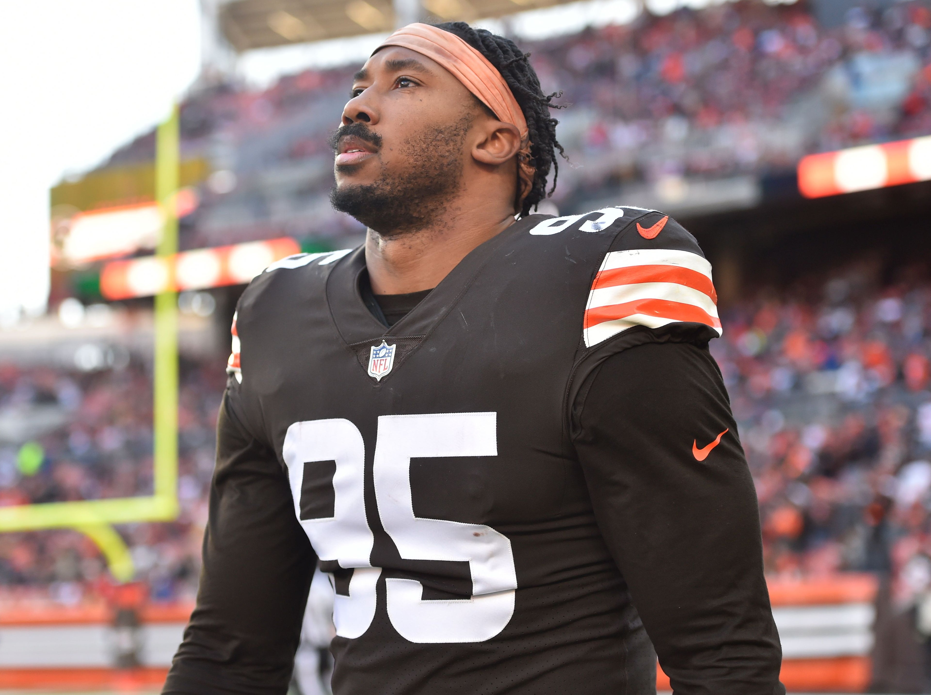 Myles Garrett Has Been Transported To A Hospital After His Car Went Off The Side Of The Road And Flipped Several Times