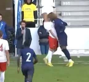 France/Poland's U18 Match Was Suspended Because A French Player Headbutted The Shit Out Of A Dude (And France Got Too Many Red Cards)