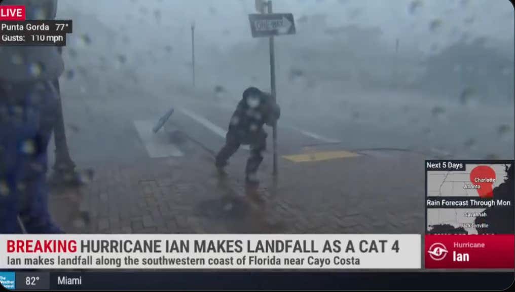 Jim Cantore Put On The Grittiest Weather Report Of All Time In The Middle Of Hurricane Ian